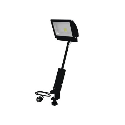 50 W LED floodlight with extension arm and screw terminal for fixation