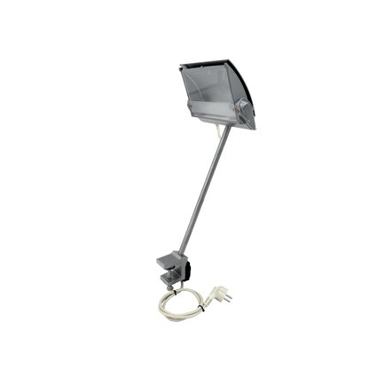300 W halogen floodlight with extension arm and screw terminal for fixation