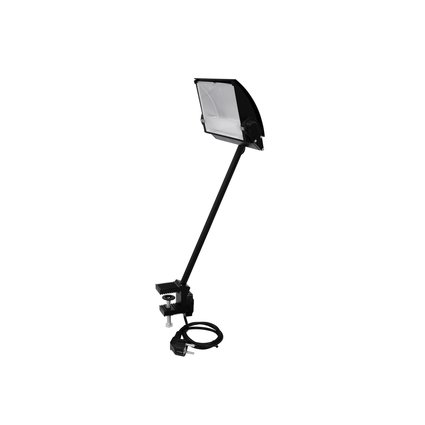 300 W halogen floodlight with extension arm and screw terminal for fixation