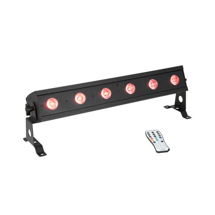 Battery-powered light effect bar with RGBW LEDs and IR remote control