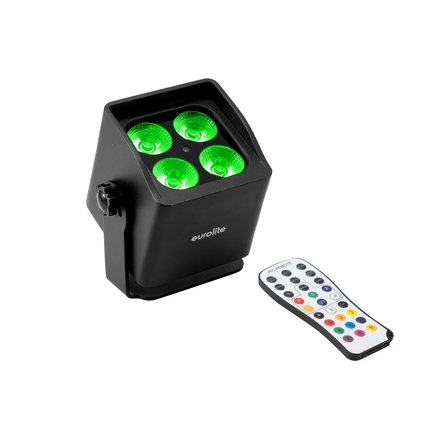 Mini battery uplight IP65 with RGBW LEDs and IR remote control