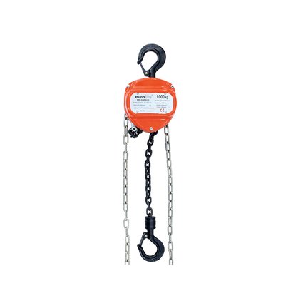 Manual chain hoist as installation aid