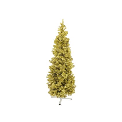 Classic fir tree in trendy metallic gold