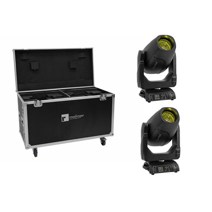 FUTURELIGHT Set 2x DMH-640 Profile CMY + Case mit Rollen