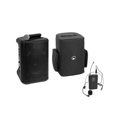 OMNITRONIC Set PORTY-8A Drahtlos-PA-System + Bodypack Transmitter incl. Headset + Soft Bag