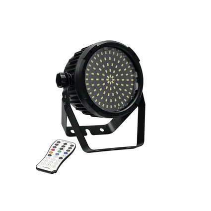 Compact strobe with 98 SMD LEDs & DMX, each ring individually controlable