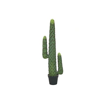Deko-Kaktus mit zwei seitlichen Zweigen aus hochwertigem Kunststoff