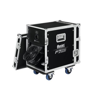 High performance fog machine in flightcase, variable output angle