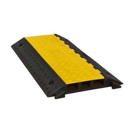 Robuste Kabelbrücke mit rutschfestem gelben Deckel, Maximallast 9 t