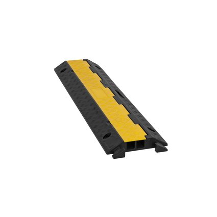 Rugged cable crossover with antislip yellow cover, maximum load 5000 kg