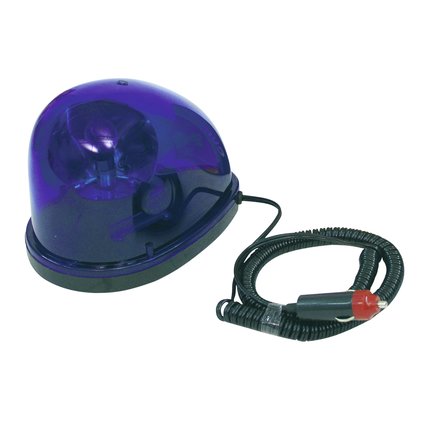 Warning beacon with magnetic holder and cable for the cigarette lighter