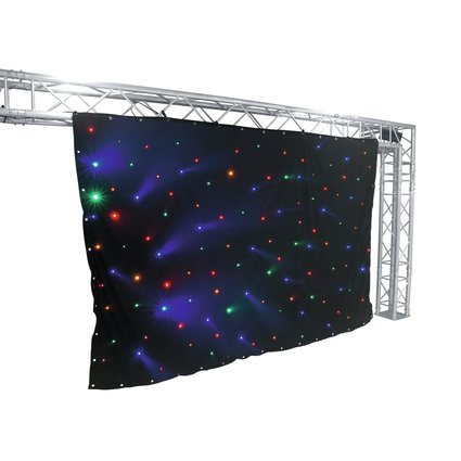 LED curtain with 120 LEDs RGB+yellow and compatible DMX controller (3 x 2 m)