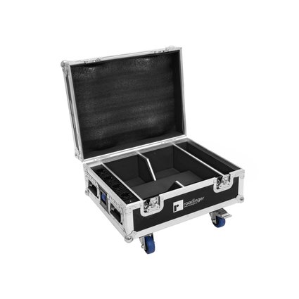PRO flightcase for 4 x AKKU IP UP-4 QCL Spot QuickDMX, with charging function