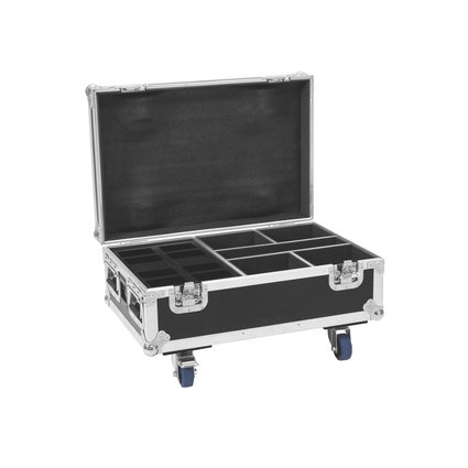 PRO flightcase for 4 x Eurolite AKKU IP UP-4 Plus HCL Spot WDMX with charging function for 8 batteries