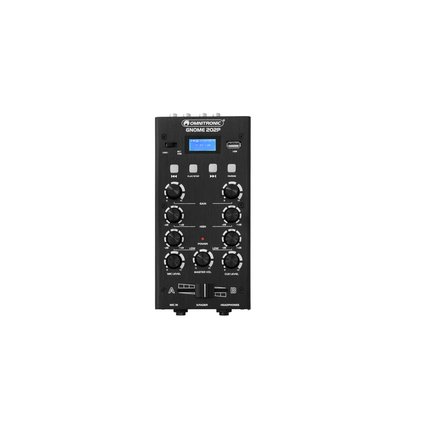 2-channel miniature DJ mixer with Bluetooth and MP3 player