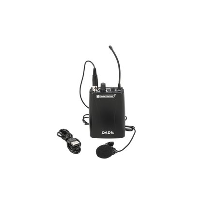 Bodypack transmitter with lavalier microphone