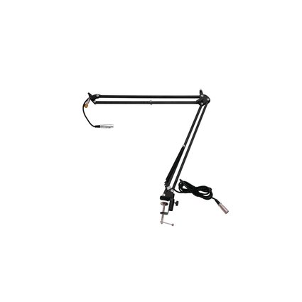 Telescopic arm with XLR cable, can be mounted onto tabletops