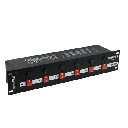 6-fold switching panel for separate switching of 6 safety sockets