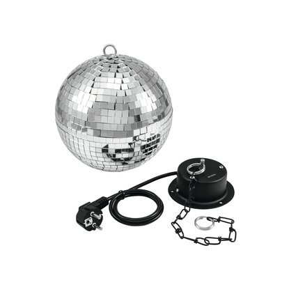 Set with motor, mirror ball and chain