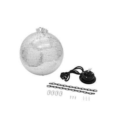Set with motor, mirror ball and chain