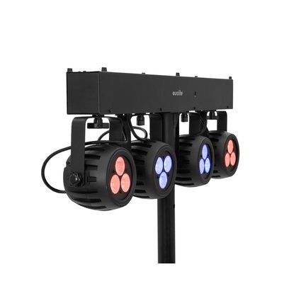 Kompakt-Lichtset mit 4 RGBW-Spots