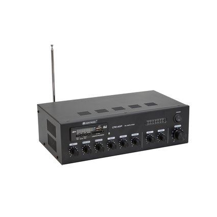 PA mixing amplifier with audio player,IR remote control and Bluetooth, 40 W RMS