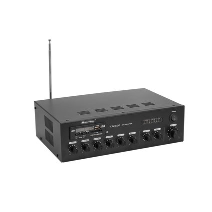 PA mixing amplifier with audio player,IR remote control and Bluetooth, 60 W RMS