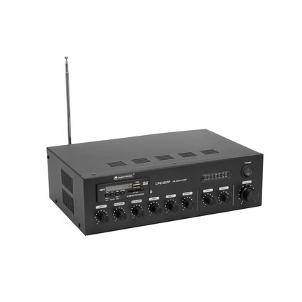 PA mixing amplifier with audio player,IR remote control and Bluetooth, 120 W RMS