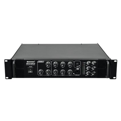 6-zone PA mono mixing amplifier, 250 W, zones switchable