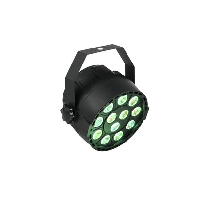 Compact spotlight with 12 x 3 W 3in1 LED in RGB and DMX control