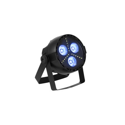 LED effect spotlight with RGB LEDs and stroboscope