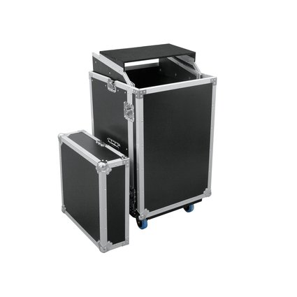 Flightcase for 483 mm devices (19") with notebook tray