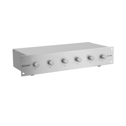 6-way PA volume controller with 24 V emergency priority relays