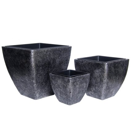 Set with three decorational pots included inner pot