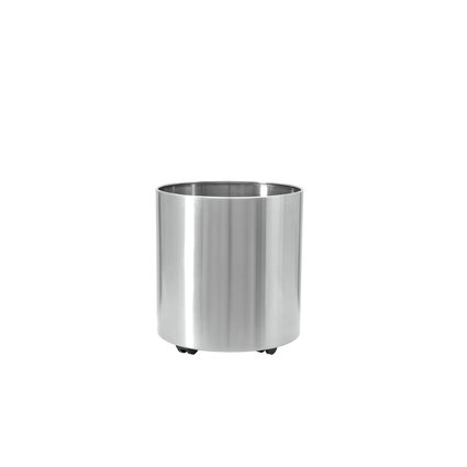 Stainless steel cachepot, round