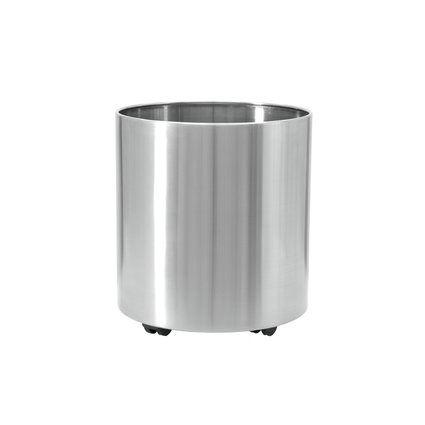 Stainless steel cachepot, round
