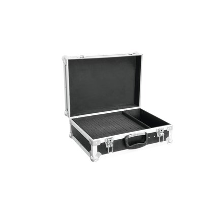 Flightcase with flexible padded interior, accessory compartment and 680 x 475 x 140 mm (inner dimensions)