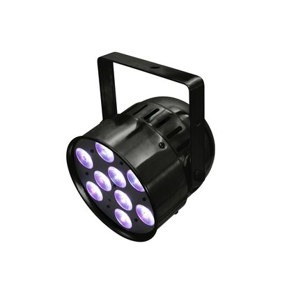 PAR-Scheinwerfer mit 9 x 10-W-6in1-LED und RGBAW+UV-Farbmischung