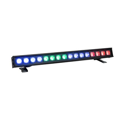 Weatherproof (IP65) beam bar with RGBL color mixing and pixel control