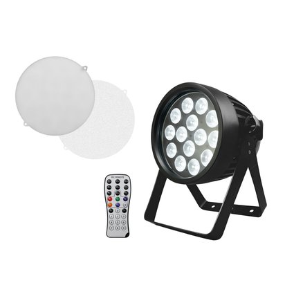 Weather-proof (IP65) spotlight with RGBW color mixing, incl. diffuser discs