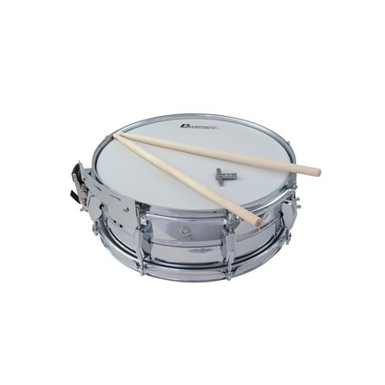 Snare drum with chromed shell