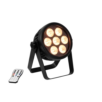 Lautloser 7in1-LED-PAR-Scheinwerfer im platzsparenden Design