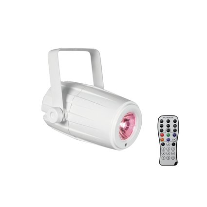 Eng abstrahlender Pinspot mit 5-W-4in1-LED in RGBW