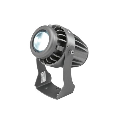 Weather-proof pinspot (IP65) with strong 10 W LED in cold white
