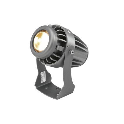 Weather-proof pinspot (IP65) with strong 10 W LED in warm white (WW)
