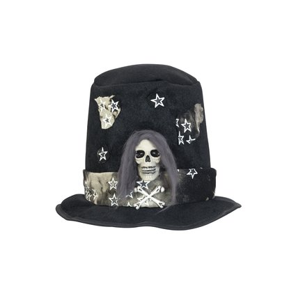 Top hat with skull-application