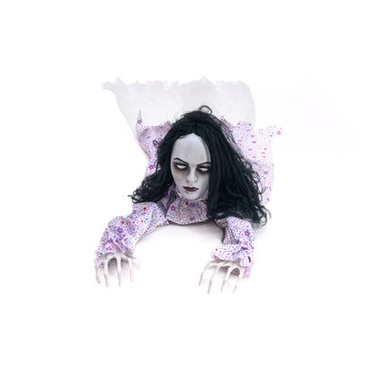 Weibliche Zombie-Dekofigur zum Legen