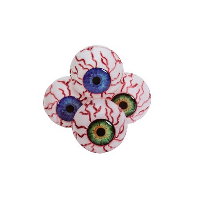 Set of 4 artificial eyes for scary decorations