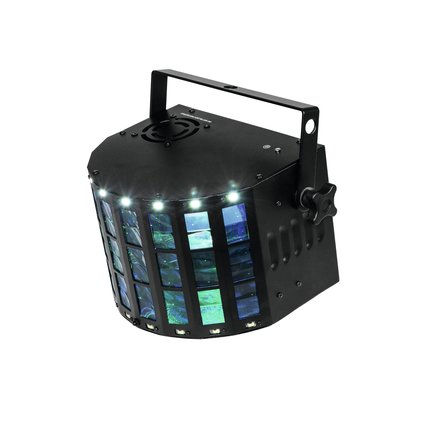 Bright LED derby and strobe hybrid in a handy size
