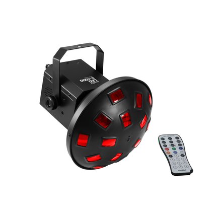 Extremely bright derby with 3 W LED in 8 colors, incl. IR remote control